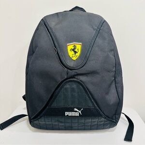Authentic PUMA x Scuderia Ferrari Pilota Backpack Black Racing Bag SF Vintage